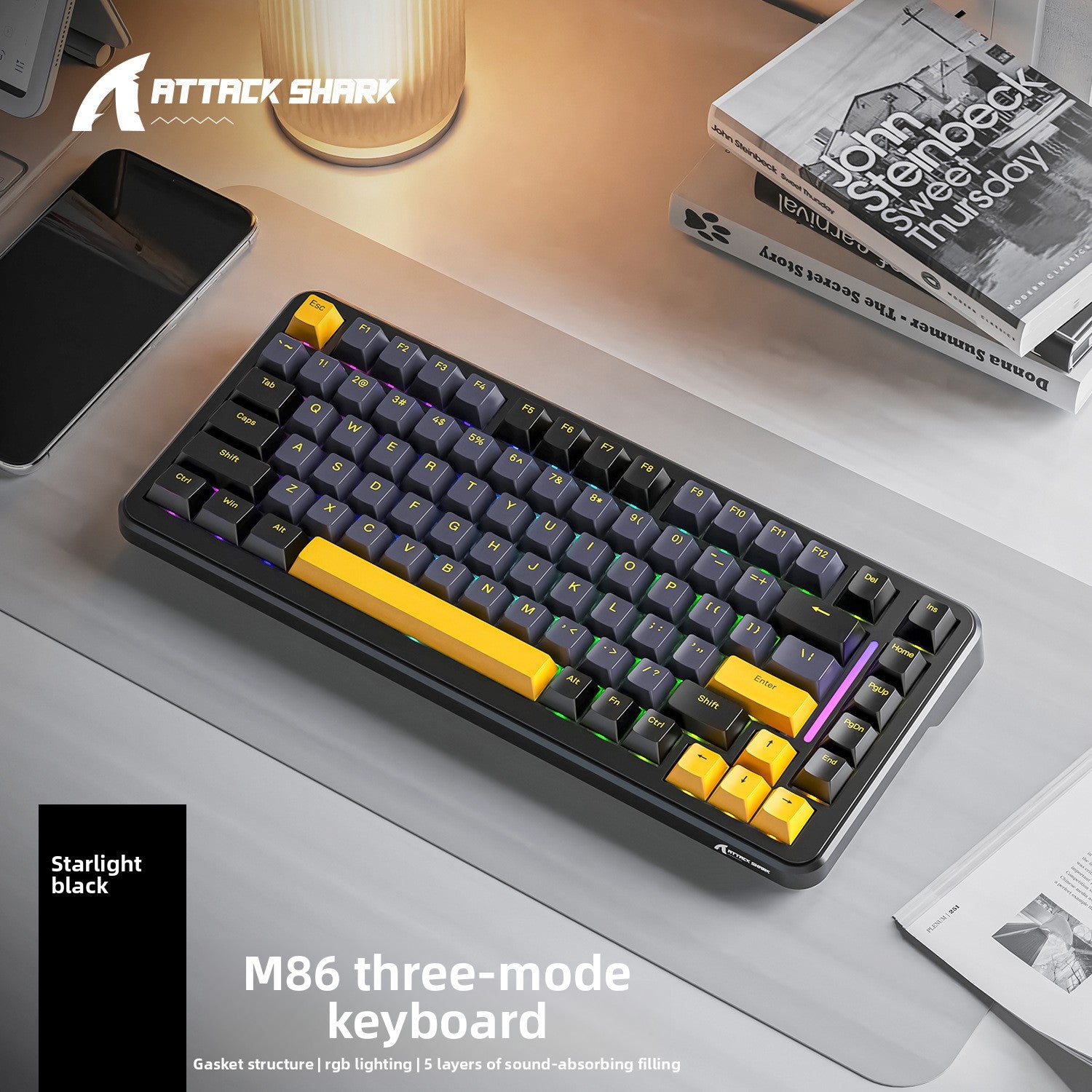 Attack Shark M86 Wireless Mechanical Keyboard RGB Gaming