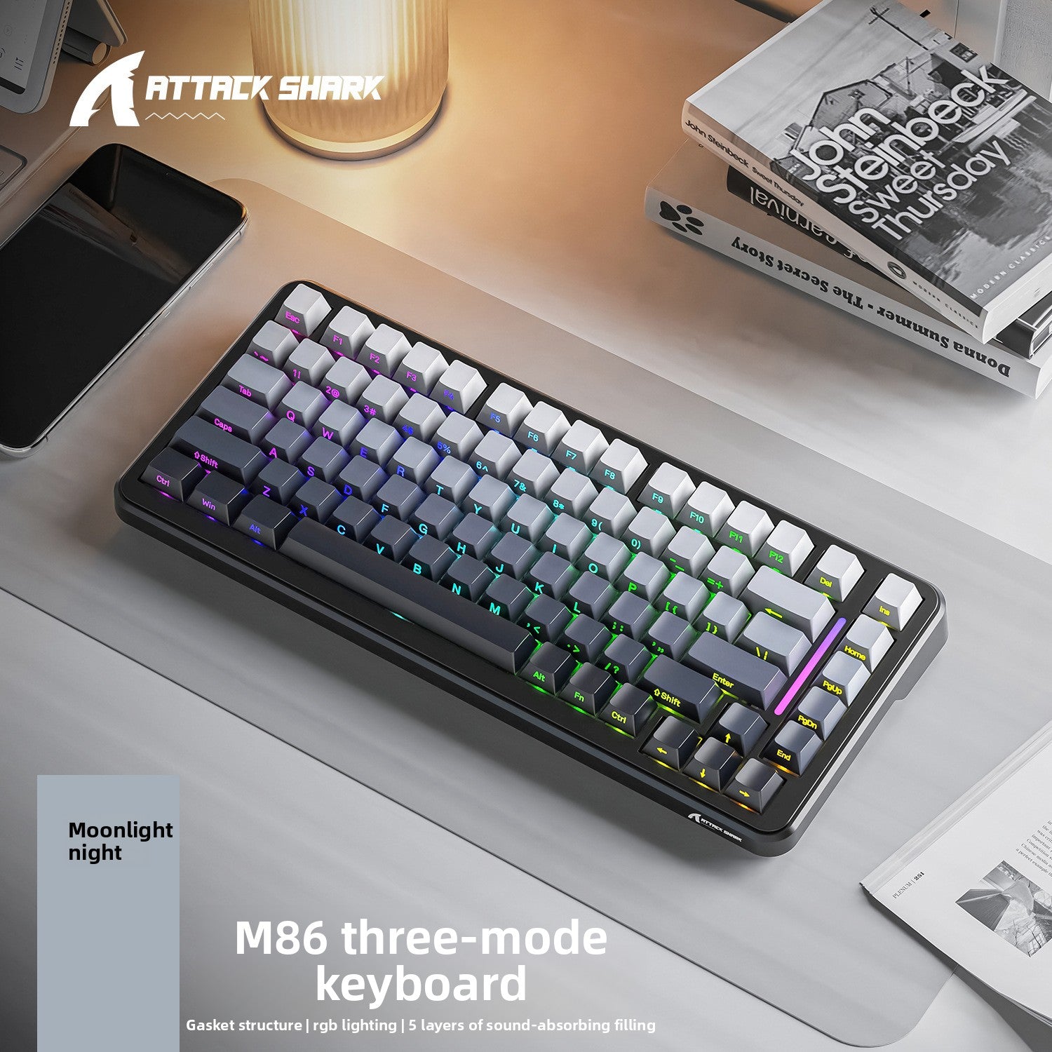 Attack Shark M86 Wireless Mechanical Keyboard RGB Gaming
