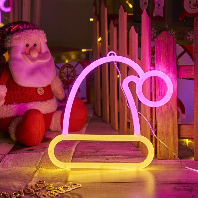Double-sided glowing neon light