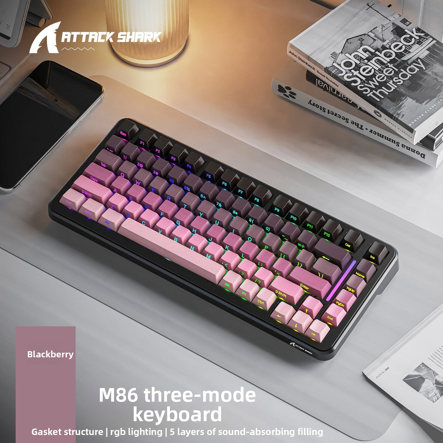 Attack Shark M86 Wireless Mechanical Keyboard RGB Gaming