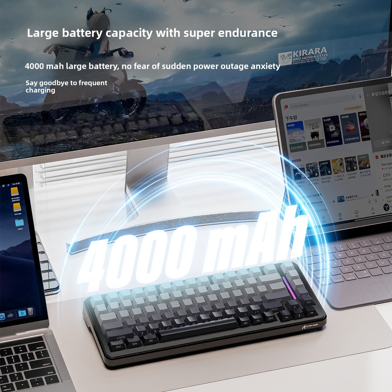 Attack Shark M86 Wireless Mechanical Keyboard RGB Gaming