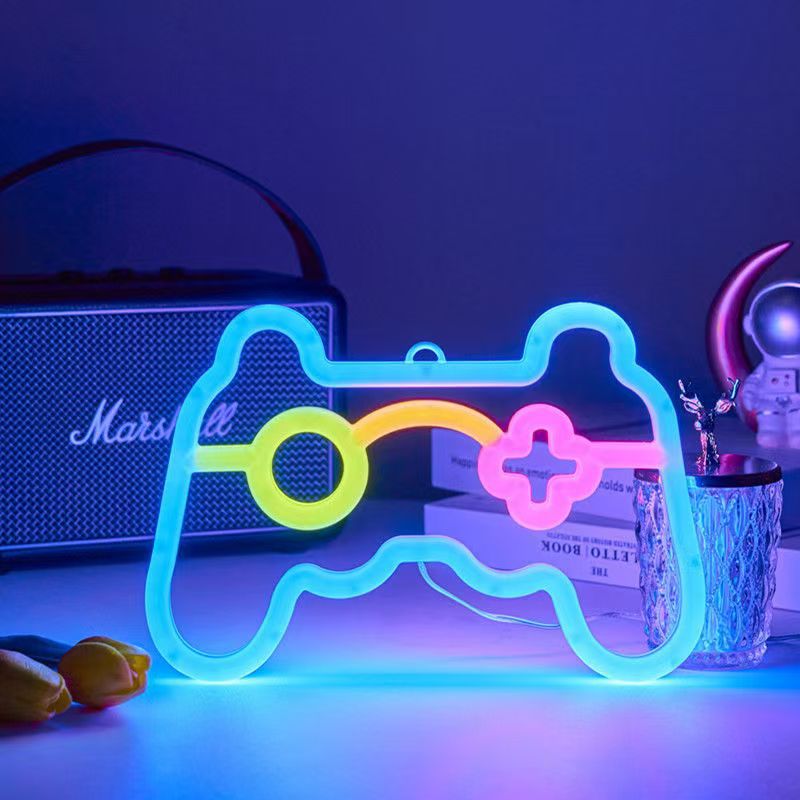Double-sided glowing neon light