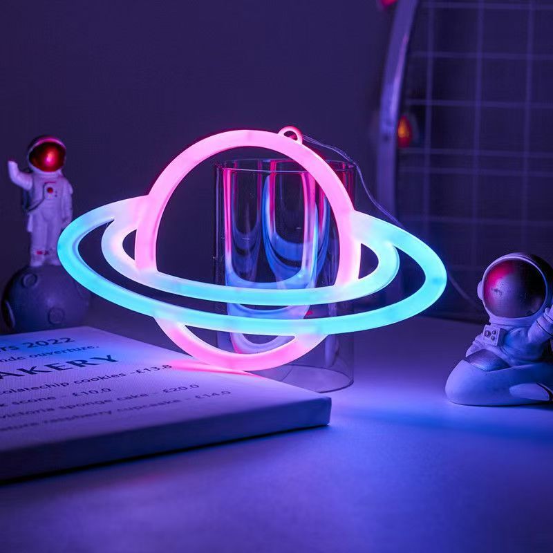 Double-sided glowing neon light