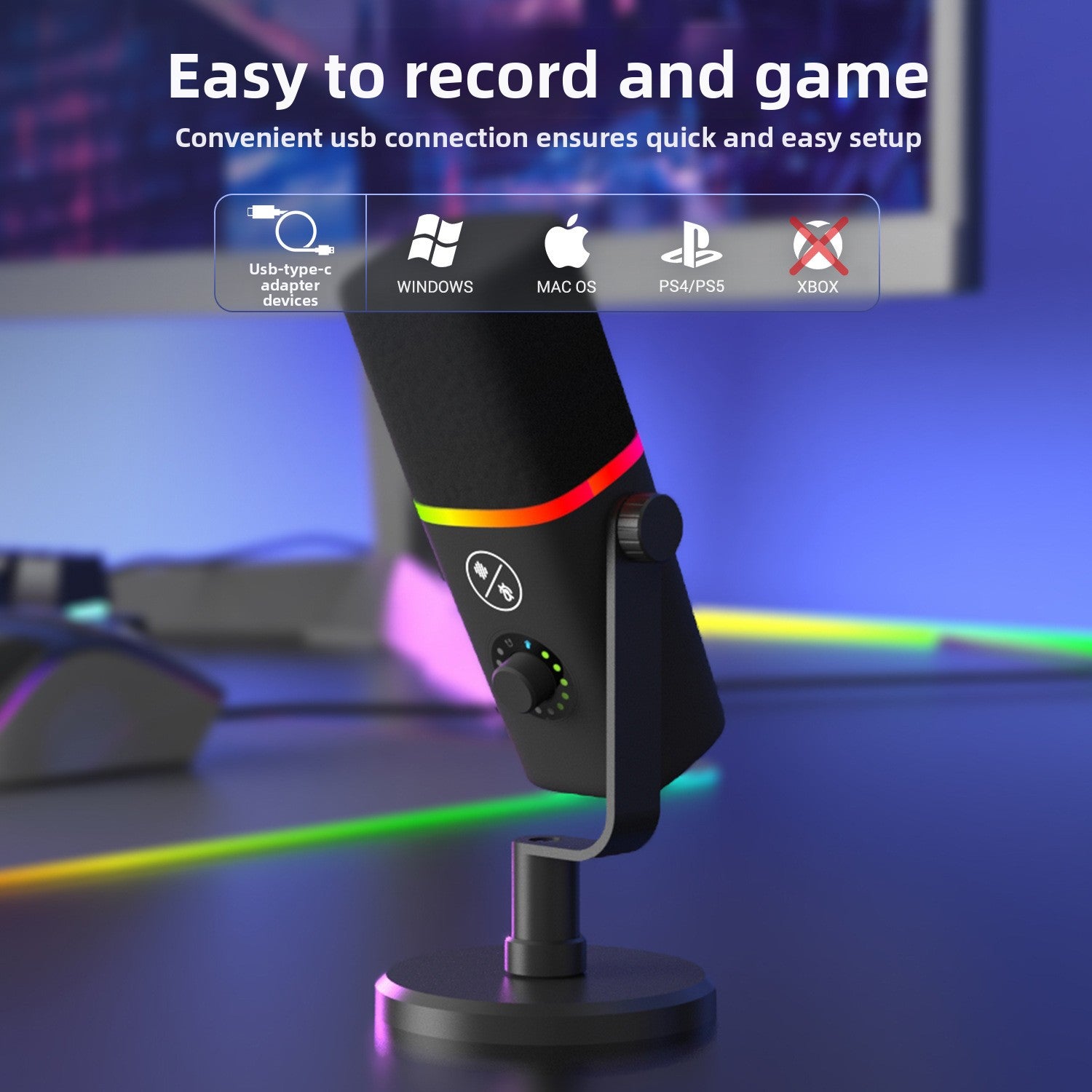 RGB Wireless Gaming Microphone