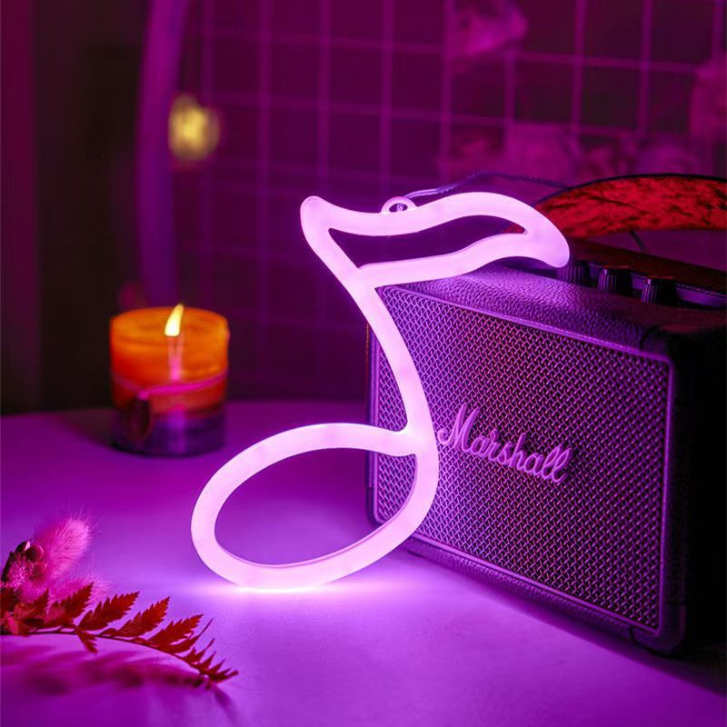 Double-sided glowing neon light